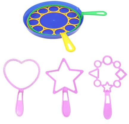 KIXZSAZ Juego de varitas de Burbujas voluminosas con bandejas Burbujas Varios tamaños para diversión Infantil al Aire Libre en Piscinas y Playas Verano. Permite Que los niños creen una Gran