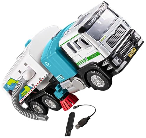 Uqezagpa Educational Alloy Sweeper Truck Toy Promotes Coordination Early Learning Hands on Skills for Kids Indoor Outdoor Learning Toy