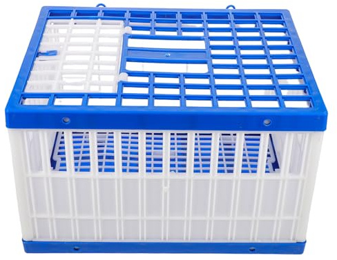 Kisangel Portable Racing Pigeon Cage for 4-6 Birds, Lightweight Plastic Basket with Foldable Design, Supports Club Racing and Easy Transport for Training and Travel
