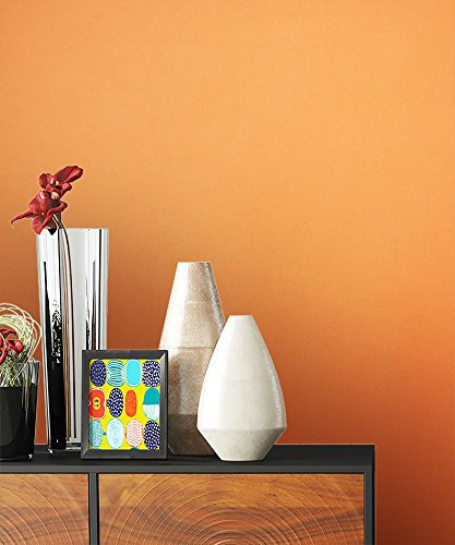 NEWROOM Blumentapete Orange Vliestapete Struktur,Textil,Unis schöne moderne und edle Design Optik, inklusive Tapezier Ratgeber