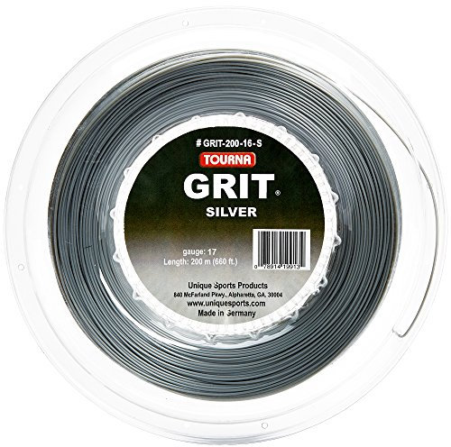 Tourna Unisex – Erwachsene GRIT 1,2/220m Tennissaite, Silber, 1.2