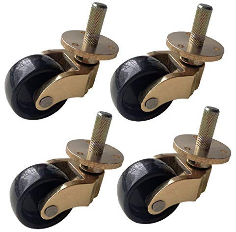 Sofa legs Rollen 4X Lenkrollen,30mm Möbelrolle aus Massivem Messing,Nylon-Schwenkrollen im antiken Stil,Transportrollen für Sofas,Couchtisch,Kolbenbefestigung,Belastung 200kg