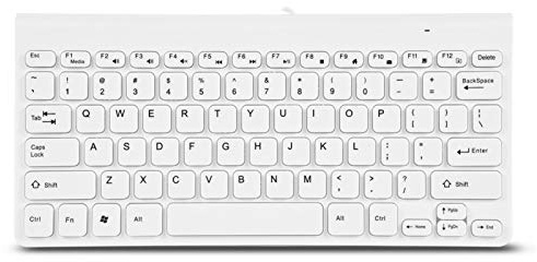 Keyboar Mouse EET, Teclado Ultrafino con Cable USB, Mouse óptico, Juego de Ratones, Mouse, Juego de Ratones, Combinado(White)