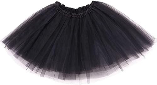 Ushiny Damen Kostüm Tütü Rock Minirock 4 Lagen Petticoat Tanzkleid Tüllrock Dehnbaren Tutu Rock Ballettrock Cosplay Minirock