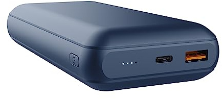 Trust Redoh Power Bank 20000mAh 20W Alta Velocità, PD 18W USB-C, QC 3.0 USB, 50% Plastica Riciclata, Cavo Incluso, Caricatore Portatile iPhone, iPad, Samsung, Xiaomi, Huawei, Tablet - Blu