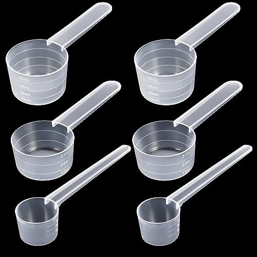 umorismo 6 Stück Messlöffel Gramm 5g,15g,20g Plastik Dosierlöffel Proteinpulver Waschpulver Dosierhilfe Protein Scoop Messlöffel Measuring Spoons mit Skala für Backmessen Flüssigkeit