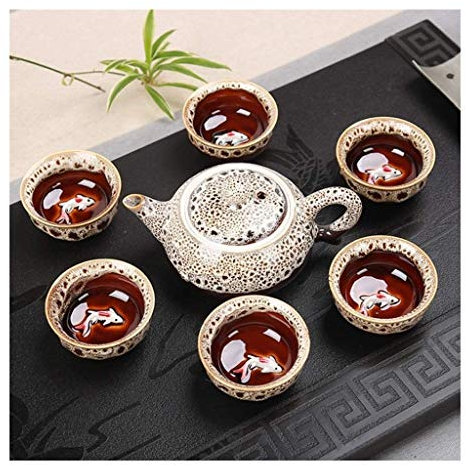 Service à thé en céramique orientale, théière chinoise, tasse à thé en porcelaine céladon, service à thé, théière, verres en céramique, service à thé Kung Fu de Chine, tasse en céramique, cadeau chino