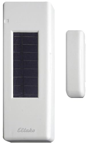 Eltako Funksensor Fenster-Türkontakt mit Solarzelle und Batterie reinweiß glänzend FTKB-wg