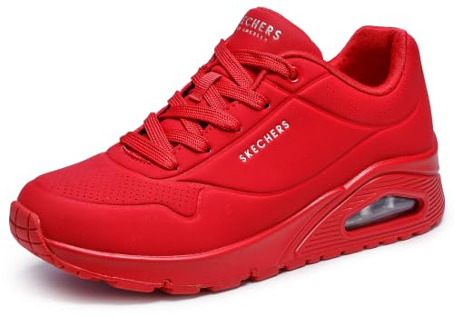 Skechers Women's Uno Stand On Air Trainers | Casual slip on, Memory Foam footbed, Machine Washable, Crafted with 100% vegan materials, Canvas upper