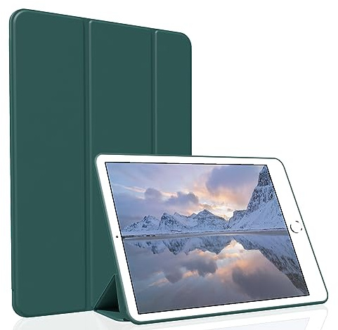 Funda para iPad Mini 5 (2019), Carcasa Trasera de TPU Suave, Ultrafina y Ligera, Funda Protectora Inteligente con Reposo/activación automática, Compatible con Modelos A2133/A2124/A2126, Verde Oscuro