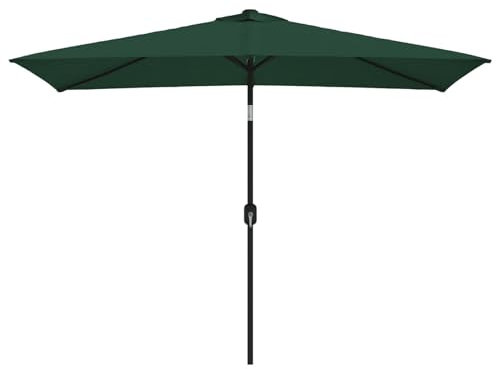 CLALER Sonnenschirm rechteckig 200x300 cm, sonnenschirm balkon 2x3 m, Terrasse Sonnenschutz UV, für Balkon Garten, Grün