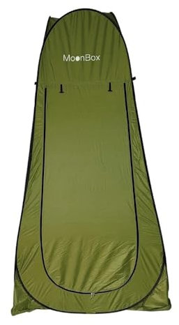 Moonbox Shower Tent, Toilet Tent, Camping, Tent, Bath Tent, Side Tent, Privacy Toilet, Outdoor, Portable, Beach Tent, Privacy Screen, Spacious, Private Tent, 120 x 120 x 210 cm, Olive