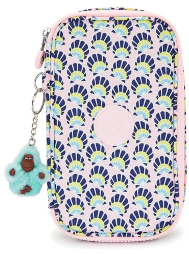 Kipling 50 PENS Medium pencase, Pouches, Cases, Geo Shell (Blue)