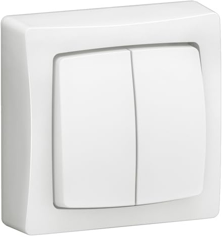 Transformeur double Appareillage Saillie complet blanc