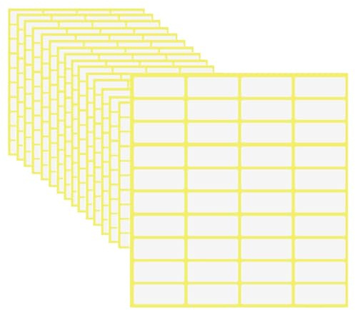 LIANRISES 640 Stück 38x17mm Klebeetiketten Klein Klebeetiketten Zum Beschriften Selbstklebende Etiketten Aufkleber Weiß Kleine Aufkleber Zum Beschriften Für Kategorien Ordner Umschläge Preise