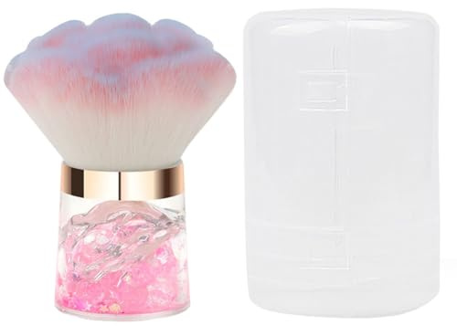 Pinceau Anti-poussières pour Les Ongles, Brosse de Poussière pour Ongles Pinceau Poussiere Ongle Pinceaux Maquillage Pinceau Multifonctions Souple pour Le Visage Maquillage Manucure