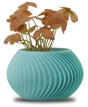 Céleste - Maceta Decorativa de Interior para Plantas Sintéticas, Suculentas y Cactus - Diseño Original de Pequeña Mini Maceta para Casa y Salón