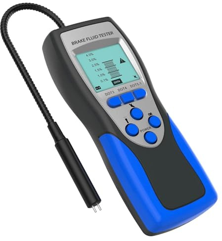Brake Fluid Tester with Corrosion Resistance Probe for DOT3 DOT4 DOT5.1,High Precision Brake Fluid Tester Pen with LCD Backlight & Low Battery Alert,Accurate Water Content Detection Analyzer