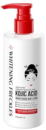 Crema Corporal Blanqueadora Con ácido Kójico - Loción Hidratante Y Aclarante Para Piel Radiante - Crema Corporal De Absorción Rápida Para Pieles Secas Y Oscuras - 250g - Body Lotion
