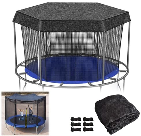 Trampolin-Abdeckung, 6 Fuß 8 Fuß 10 Fuß 12 Fuß 14 Fuß Trampolin-Schattenabdeckung, Einfach Zu Installierender Sonnenschutzblock Für Den Außenbereich, Lässt Nur Die Obere Trampolin-Abdeckung(14FT-6)