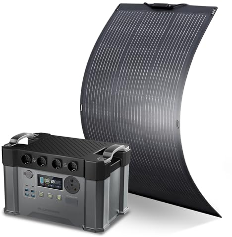 ALLPOWERS S2000Pro Station électrique portable 1451Wh avec panneau solaire | générateur solaire avec panneau solaire souple 100W IP68 étanche, Chargement rapide, camping-car, balcon, jardin