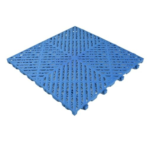 Azulejo de drenaje ventilado antideslizante, piso de plástico modular de polipropileno, baldosas for piso de garaje for lavado de autos, 40x40x2cm Para Piscinas, Duchas De JardíN, BañOs(Dark Blue)