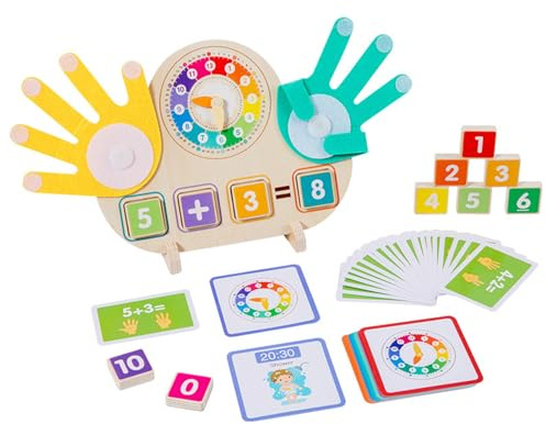 Generisch Juegos de sumas y matemáticas | Juegos de cálculo con sustracción de Reloj de Aprendizaje | Material de Aprendizaje temprano para Preescolar, hogar, Viajes al Aire Libre y guardería