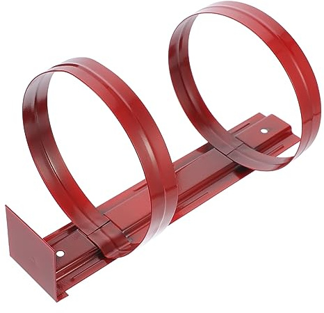 Soporte de Pared para Extintores de Hierro Rojo, Montaje Sencillo | Colgador Mural, Diseño Simple, Instalación Fácil, para Fijación en Pared, Pieza Única, Color Rojo
