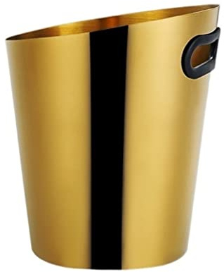 Ice Bucket Champagne Bucket Inclined Stainless Steel Ice Bucket Champagne Bucket Bar Beer Bucket Cooler Bucket For Bar Club Ice Bucket For Home Bar (Gold)
