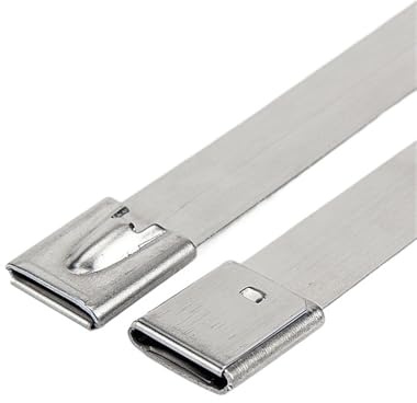 Bridas Metálicas, Paquete de 20 bridas autoblocantes de acero inoxidable de 7,9 x (450-600) mm for escape recubierto.(20pcs,7.9x600mm)