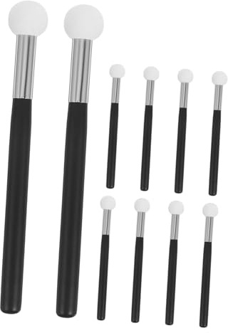 PartyKindom 10pcs Mushroom Head Concealer Brush Sponge Makeup Applicators for Foundation Blending Sponge Blender Tool for Facial Setting Concealing Dark Circles