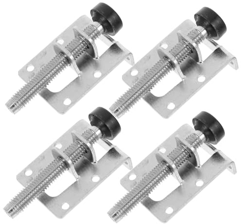 OSALADI 4pcs Adjustable Heavy-duty Furniture Leveling Feet Silver for Chairs Cabinets Tables with Anti-skid Pads Height Raiser for Stability Floor Protection and Cleaning Accessibility