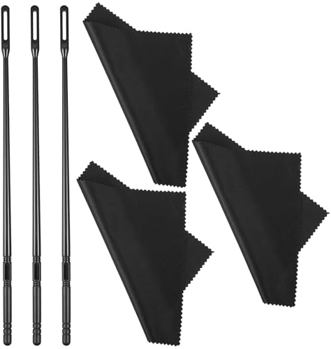 LXUEJIE 6 Stück Flötenputzer Set, Flöten Reinigungs 3 Flöte Reinigungs Stab Und 3 Reinigungstücher Innenpflege Werkzeuge Blockflöte Querflöte Saxophon Putztuch Für Instruments