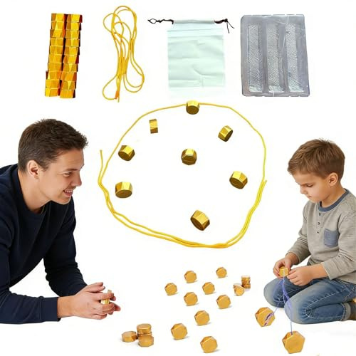 Juego de ajedrez magnético portátil, Juego de Mesa Ideal para Viajar con Cuerdas y Piezas seguras, niños, reuniones Familiares, Amigos, acampadas, Viajes y Fiestas.
