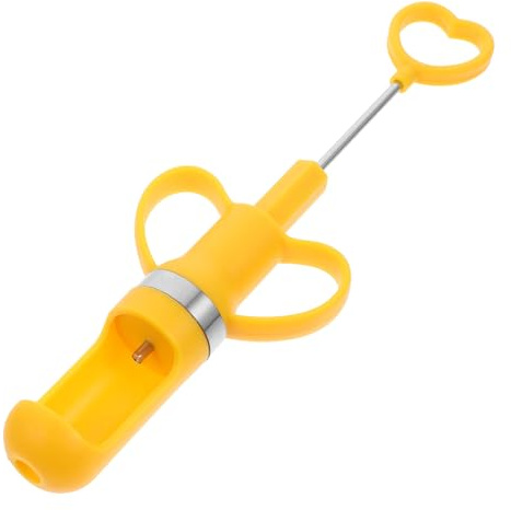 JECOMPRIS Snocciolatore per Ciliegie e Datteri Rossi Multifunzionale, Strumento da Cucina Versatile in Plastica Resistente Giallo Limone, Utensile Portatile per Rimozione Rapida del Torsolo