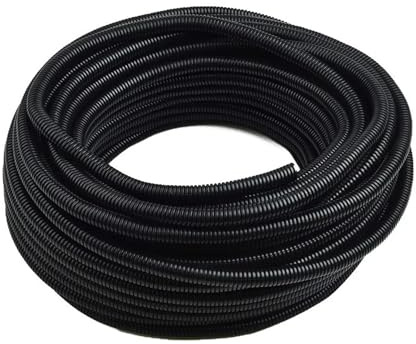 Corrugated Conduit Tube, 30m Polyethylene Split Corrugated Wire Conduit 6.5mm/10mm ID(10mm)
