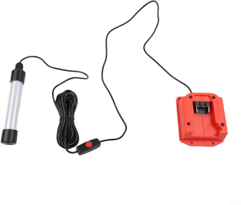 LED-Unterwasser-Angel-Lampe, grün, IP68, tauchfähig, Nacht-Angel-Lampe mit 1300 Lumen, Salzwasser- und Süßwasserausrüstung für Barsch und Striper (für Milwaukee 18 V-13 W)