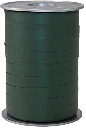 C.E. Pattberg Geschenkband Matt tannengrün, 200 m Ringelband Paperlook zum Einpacken von Geschenken, 10 mm Breite, Zubehör zum Dekorieren & Basteln, Dekoband für Präsente, zu jedem Anlass