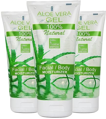 Aloe Vera Gel 100% Natural Gel Aloe Vera Puro 3 x 200 ml Sollievo Crema Doposole Rasatura Crema Post Depilazione Idratante Viso Corpo Gel Aloe Vera Capelli, Canarie