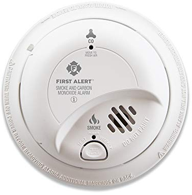 FIRST ALERT SC9120B Corded Electric Combination Alarm with Adapter Plugs for Easy Replacement