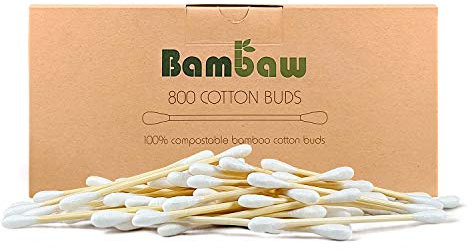 800 Bamboo Cotton Buds | Ear Sticks | Cotton Swab | Wooden Cotton Bud | Eco Friendly Cotton Buds| Ear Buds Cotton | Biodegradable Cotton Buds | Bamboo Earbuds | Wooden Ear Buds | Bambaw