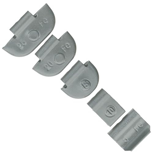 Stix Schlaggewichte Stahlfelgen Set 5-25g FE/S Auswuchtgewichte 500 STK | Wuchtgewichte für PKW Werkstatt, Radgewichte Felgengewichte, einfache Montage, robustes Stahl, exakte Gewichtsangabe
