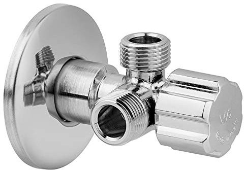 VA Albertoni Valvola a doppia curva DN 15-1/2 con due uscite 3/8 D441094