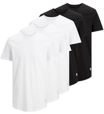 JACK & JONES Male - Confezione da 5 magliette in cotone biologico