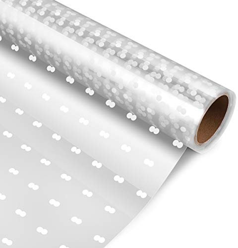 TOYANDONA 3 Korbverpackung Aus Zellophan Geschenkverpackung Aus Papier Zellophanfolie Mit Weißen Punkten Cellophan Geschenkpapier Taufe Geschenkfolie Durchsichtig Klares Blumen Rollfilm