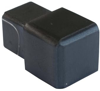 Dalsys Endstück Quadratprofil 12,5mm schwarz Edelstahl gebürstet | Endkappe für Eckprofil, Zubehör für Fliesenschienen, Fliesenverlegung Bad, Küche, Wand und Boden