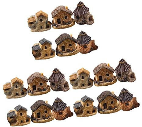 Yardenfun 18stücke Teiliges Haus-Dekorationen Aus Resin Adorable Tischdeko Mikrolandschaft Ornamente Für Kreative Wohn Und Gartenaccessoires
