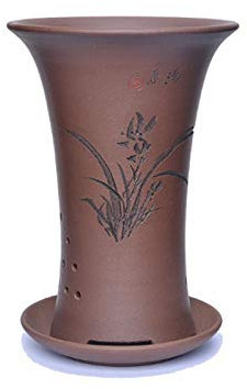 HASMI Maceta Interior Estudio Tiesto platillos de la Sala Orquídea crisol de cerámica Transpirable Tiesto con Bandeja Orquídea Pot Especial Flor Jardineras Exterior