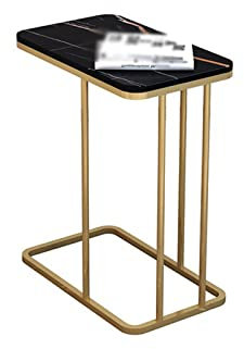 Table Console étroite Tables d'appoint en marbre en Forme de C, Table de canapé étroite, Bureau à Domicile, Bureaux pour Ordinateur Portable, Tables de Chevet Fines, Table de Chevet