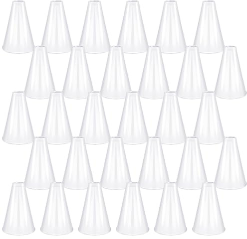 30 Pcs Cheer Megaphone for Party White Plastic Megaphone DIY Accessory for School Outdoor Activities Party Favors Sports Match Game (30 Pcs, White)